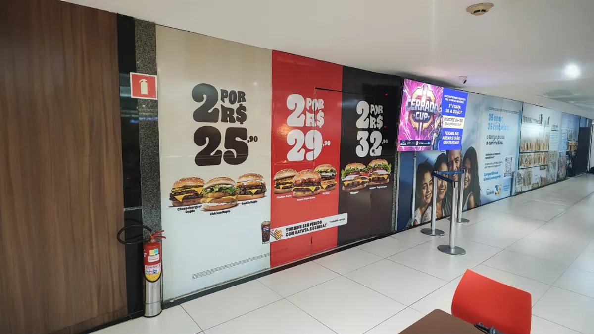 Adesivo de fundo de loja · Burger King