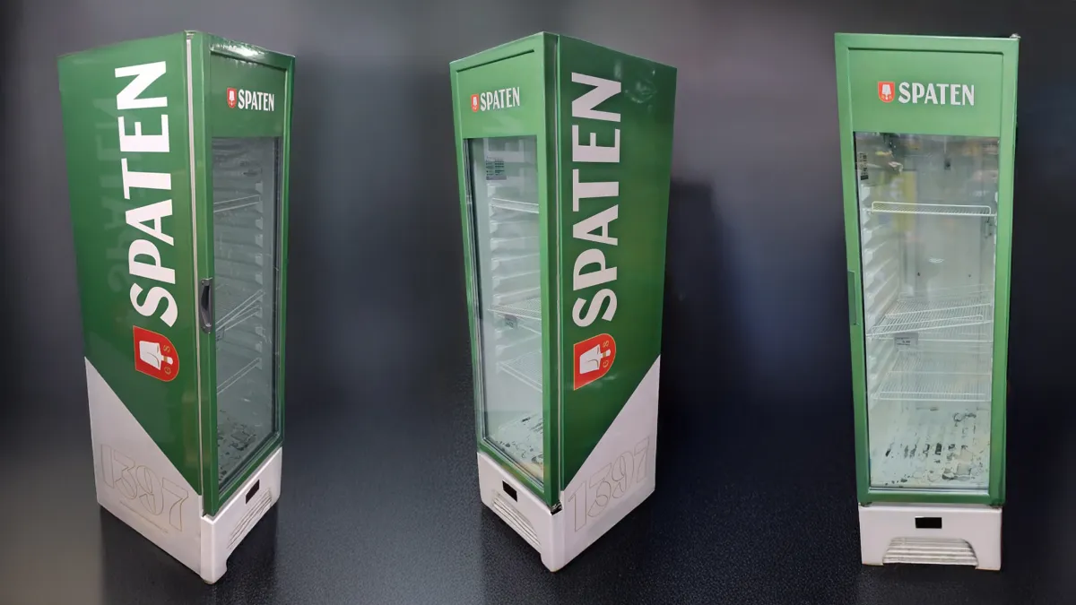 Envelopamento de freezers · Spaten (Ambev)